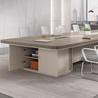 Bar Şeklinde Minimalist Modern Ofis/Konferans Salonu Konferans Masası Melamin Malzeme 6-10 Kişilik Oturma Kapasitesi