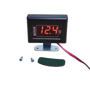 Voltímetro Digital 12V 24V Universal con Pantalla LED para Auto y Camión, Medidor de Voltaje Monofásico DC 0-30V IP60 - Product Image 1