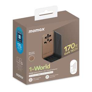 Promoción <span class=keywords><strong>MOMAX</strong></span> UA17 1-World PD170W GaN Adaptador de corriente de enchufe de carga rápida de viaje global EE. UU. AU Reino Unido UE Cambiador USB rápido Universal - Product Image 6