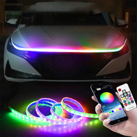 Bande lumineuse led pour capot de voiture de 1.8M, feux de jour, décoration extérieure, lumières flexibles, lampe d'ambiance automobile, accessoires de voiture