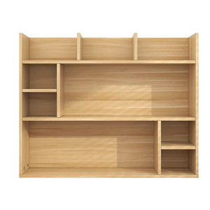 Estantería de escritorio en miniatura de madera maciza, almacenamiento de varios niveles para organización de escritorio, color natural, rectangular independiente - Product Image 2