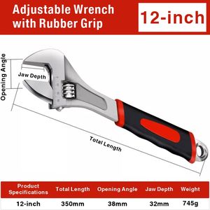Llave Inglesa Ajustable de 150 mm Vetex al por Mayor |   Llave Inglesa de Boca Ancha de 20 mm con Mango de Agarre Suave |   Herramienta de Acero al Carbono para el Hogar y Automóviles - Product Image 6
