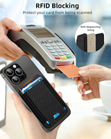 Funda Magnética Flexible para Teléfono con Banda Elástica y Tarjetero de Cuero PU para iPad, Soporte Portátil y Soporte de Viaje