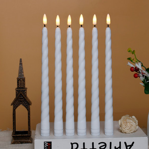 <span class=keywords><strong>Bougie</strong></span> LED à longue <span class=keywords><strong>tige</strong></span> en spirale, mèche 3D, alimentée par piles, sans flamme, décorative, en plastique, lumières d'ambiance pour la décoration <span class=keywords><strong>de</strong></span> la maison - Product Image 3