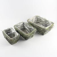 Fournisseur chinois de paniers à fleurs faits à la main de haute qualité, jardinières pour plantes succulentes, pot à fleurs en rotin naturel à vendre