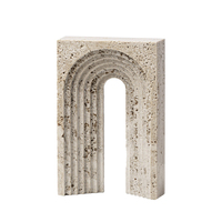 Collection de pierres décoratives Newstar Decoration Art Stone, plateau en marbre beige travertin, accessoires de décoration, décoration intérieure de luxe