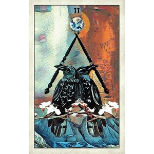 Premium corvo tarocchi 78 carte cavaliere-mazzo in stile Waite con guida mistica opere d'arte corvo per adulti puzzle e carte tarocchi - Product Image 6
