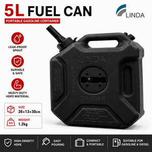 Réservoir de carburant portable anti-statique et étanche de 5 L en HDPE pour <span class=keywords><strong>moto</strong></span>, VTT, UTV, camping, utilisation en extérieur, essence/diesel/pétrole, CE EPA <span class=keywords><strong>ERP</strong></span> - Product Image 2