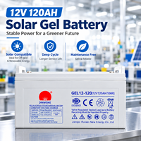 Batterie au gel plomb-acide 12V 120Ah à décharge profonde pour UPS et bateaux, batterie de stockage d'énergie solaire rechargeable à décharge profonde, prix abordable