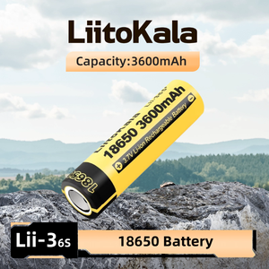 LiitoKala, batería recargable de iones de litio, 18650, 3600mAh, 3,7 V, 10A, batería de litio, alto drenaje para vapeo Con luz intermitente - Product Image 3