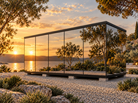 Maison Modulaire Préfabriquée Moderne en Forme de Cabine Miroir avec Mur en Verre Réfléchissant pour Glamping, Hôtels, Sites Touristiques, Usine Personnalisée