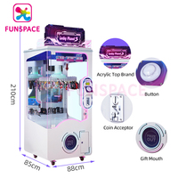 Funspace Pièce Exploité 60 Clips Lucky Planet 3 Griffe Machine pince cadeau Prix Automatique Cadeau Machine De Jeu