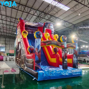 Château gonflable commercial super résistant en PVC avec toboggan et souffleur d'air pour événements publics - Product Image 1