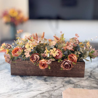 Fleurs artificielles de marque privée, roses perlées, eucalyptus en pot, pour décoration intérieure et extérieure, mariage, durable, réutilisable