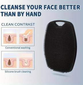 Cepillo Exfoliante Corporal de Silicona Suave y Ecológico para Niños y Adultos - Negro/Rosa/Gris - Product Image 2