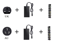 Adaptateur universel de chargeur d'alimentation réglable AC 12V à 24V pour ordinateur portable Adaptateur d'alimentation avec 8 embouts EU USA AU Plug