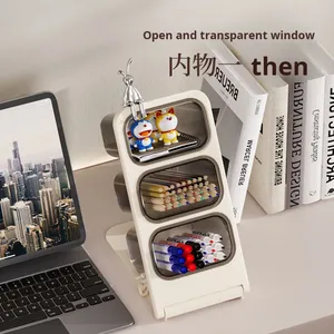 Dung lượng lớn mỹ phẩm lưu trữ hộp cho sinh viên nhà và văn phòng Nhựa compartmentalized văn phòng phẩm và chủ bút - Product Image 6