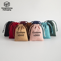 Sac à bijoux en microfibre avec cordon de serrage, logo personnalisé, plusieurs tailles, plusieurs couleurs, sac à bijoux, sac cadeau pour collier, boucles d'oreilles, bracelet