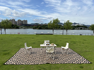 Tappetino da spiaggia pieghevole 9x12 piedi 272x366cm senza sabbia con <span class=keywords><strong>paglia</strong></span> per il campeggio - Product Image 5