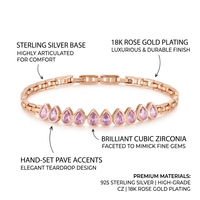 Bracelet Kirin en argent 925 plaqué or rose avec zircon ovale, chaîne de mode, bracelet de luxe serti clos, OEM ODM