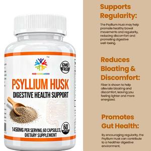 Label pribadi kapsul sekam <span class=keywords><strong>Psyllium</strong></span> Gut & usus mendukung suplemen mendorong kesehatan pencernaan & teratur OEM kapsul psylilum - Product Image 5