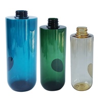Emballage cosmétique en plastique haut de gamme, matériau PET, conteneur pour shampoing et après-shampoing, 300 ml, 500 ml, 800 ml, flacon pompe bleu pour lotion