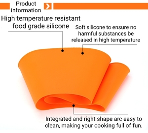 Protection anti-éclaboussures en silicone orange personnalisée 22-28CM pour poêle, couvercle de casserole, écologique et durable pour la cuisson - Product Image 2