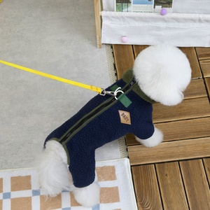 Cappotto in pile <span class=keywords><strong>per</strong></span> <span class=keywords><strong>cani</strong></span> di piccola taglia (Teddy Bear) con cerniera posteriore, abbigliamento a quattro zampe <span class=keywords><strong>per</strong></span> primavera, autunno e inverno, con anello <span class=keywords><strong>per</strong></span> guinzaglio - Product Image 2