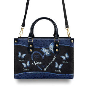 Nouveaux sacs à main à la mode pour dames bénis d'être appelé grand-mère <span class=keywords><strong>imprimer</strong></span> meilleur cadeau sacs à main en cuir personnalisés dames marque sacs à main à bandoulière - Product Image 5