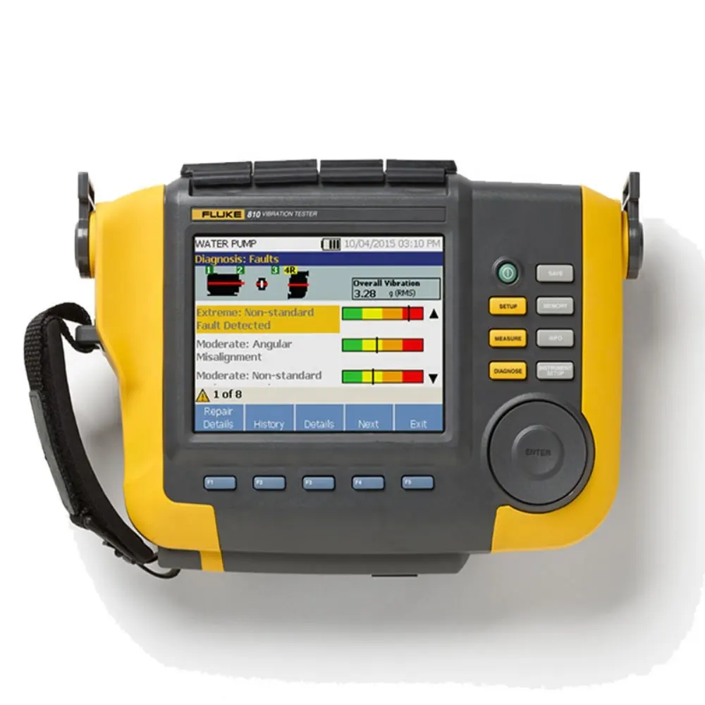 Nuevo probador de vibración Fluke 810 con convertidor A/D de 4 canales, 24 bits, ancho de banda utilizable de 2 Hz a 20 kHz