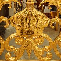 Balustres en laiton sculpté métallique de style royal personnalisés, garde-corps d'escalier, balustrades, rampes, utilisation intérieure, hôtel, style européen, balcon chinois, mur