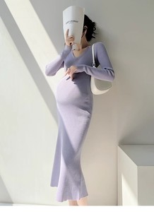 Abiti da <span class=keywords><strong>gravidanza</strong></span> <span class=keywords><strong>in</strong></span> maglia premaman abiti comodi ed eleganti - Product Image 2