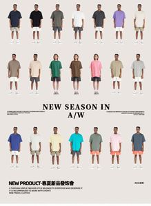 275g Men's Casual Short <b>Sleeved</b> T-Shirt Plus Size Loose Fit American Fashion Style Girls Solid Color 100% Cotton T Shirts - Product Image 3