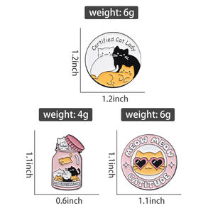 Gecertificeerde Kattendame Emaille Spelden Op Maat Gemaakte Katten Anti-Depressie Broches Revers Badges Dierlijke Sieraden Cadeau Voor Kattenliefhebbers - Product Image 6