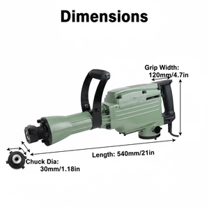 <span class=keywords><strong>Marteau</strong></span> de démolition électrique professionnel 2200W 60 Hz - <span class=keywords><strong>Marteau</strong></span> briseur de béton robuste pour la construction - Product Image 6
