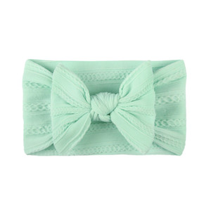 Conjunto de Diademas de Punto Trenzado para Bebé, Lazo Grande, Turbante de Algodón Suave, Accesorios para el Cabello de Bebés y Niñas Pequeñas, Accesorios para Fotos - Product Image 3