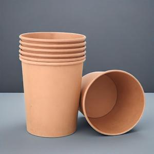 8-24 oz matériaux recyclés de qualité alimentaire papier kraft sulfurisé seau à soupe gobelet en papier avec couvercle pour restaurant emballage à emporter - Product Image 6