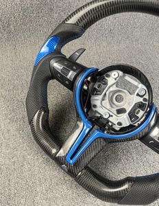 Volant en cuir M adapté aux BMW F30 F32 F10 F20 F07 F01 E46 E60 E90 M3 M4 M5 <span class=keywords><strong>M7</strong></span>, volant personnalisé en fibre de carbone avec LED - Product Image 3