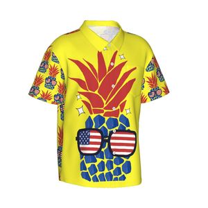 Chemise de plage hawaïenne d'été à manches courtes pour hommes Sublimation Printed Vintage 100% Polyester Men Beach Shirts - Product Image 2