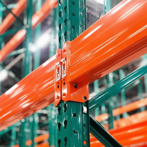 Heavy-Duty Teardrop Pallet <b>Racking</b> System with Rugged Steel <b>Shelves</b> Selective Pallet Rack Maximize Storage Demanding Warehouses - Product Image 1