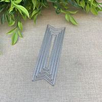 Matrice de découpe DIY en acier au carbone pour cadre de carte, nouveau produit transfrontalier, design ajouré, formes géométriques pour loisirs créatifs