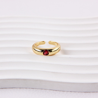 Bagues ouvertes incurvées pour femmes, plaquées or 18 carats, zircon de haute qualité, personnalisables, ajustables, petite quantité