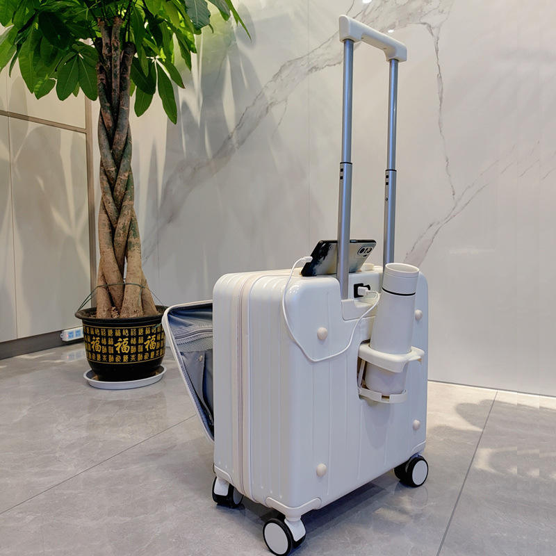 Pearl White [ดีไซน์เปิดด้านหน้า ที่วางแก้ว และชาร์จ USB]