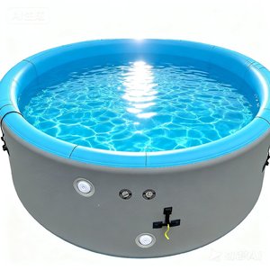 La piscina rotonda gonfiabile personalizzabile in PVC per neonato portatile e antiscivolo per uso domestico include kit di riparazione - Product Image 1