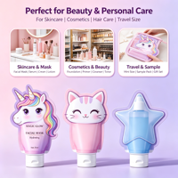 Pochette tubulaire personnalisée de forme spéciale avec bouchon à vis et bec verseur pour liquides, emballage cosmétique pour recharge de masque facial et sérum