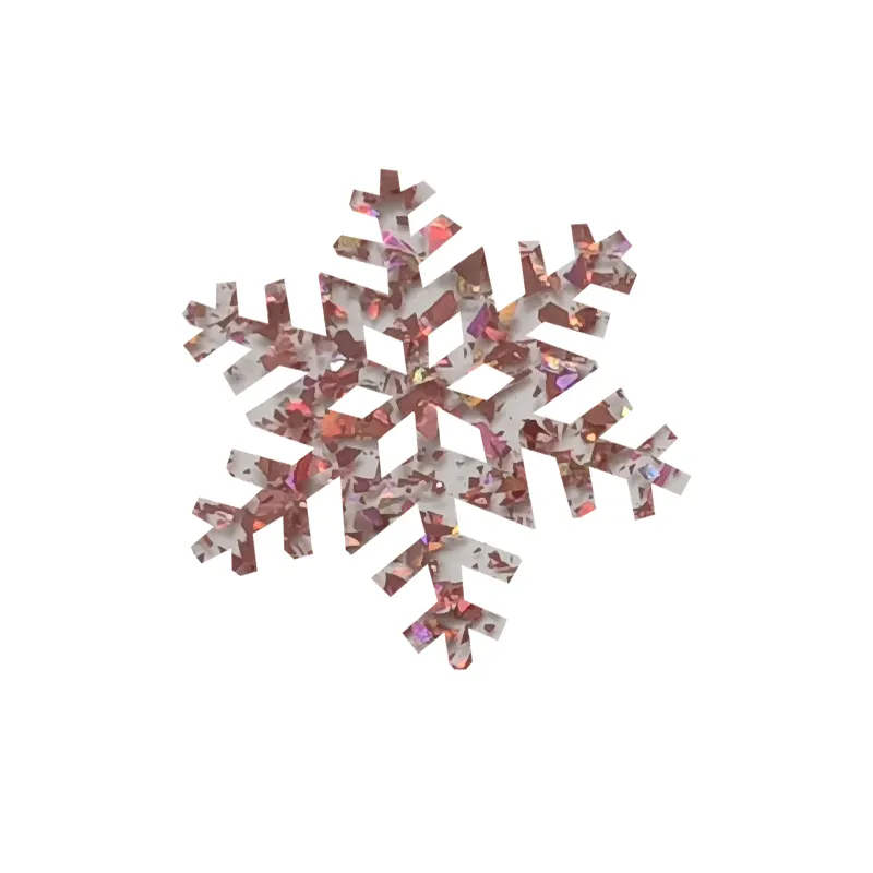 Glitter Acrylic Sheet Glass Christmas Ball Ornaments Christmas Snowflake Plastic Decoration Snowflake