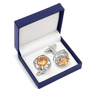 Gemelli Eleganti con Logo Personalizzato, Placcati in Oro di Lusso, per Camicie da Uomo, Regalo Personalizzato - Product Image 4