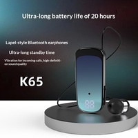 Headset Nirkabel K65 Model Pribadi Lintas Batas dengan Desain Neckband Satu Telinga, Kontrol Suara, Latensi Rendah, Cocok untuk Gaming dan Olahraga