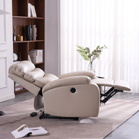 Canapé-lit multifonctionnel inclinable pour personnes âgées avec fonction d'assistance à la position debout, massage, résistant aux taches, en cuir PU, design moderne, modulaire