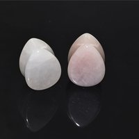 YICAI Bijou de piercing en pierre naturelle : Plug d'oreille, Dilatateur d'oreille, Améthystes violettes, Opale goutte d'eau simple, Onyx noir pour Femmes et Hommes